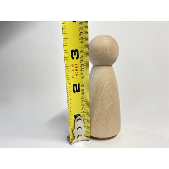 10pcs 3 1/2” Wooden Female Angel Bride Peg Doll DIY Craft Wedding Cake Topper - Picture 8 of 9